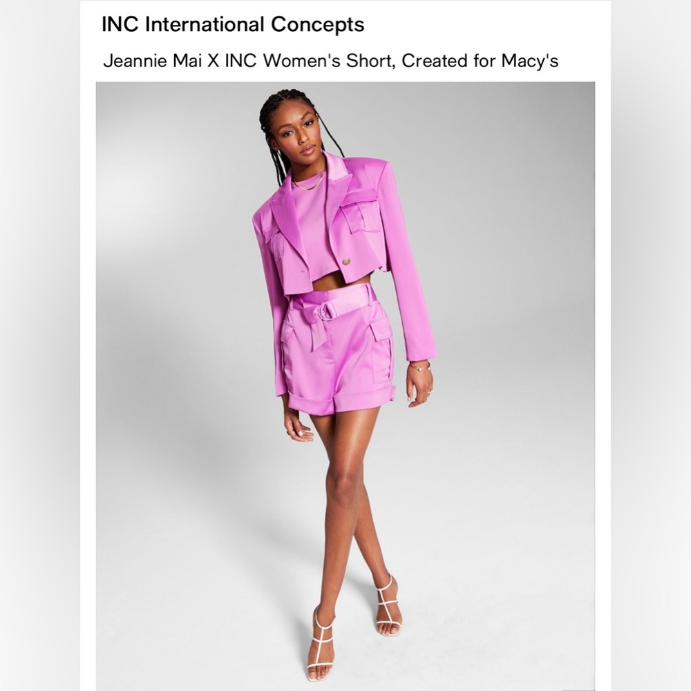3-piece Cropped Jacket and Shorts Set